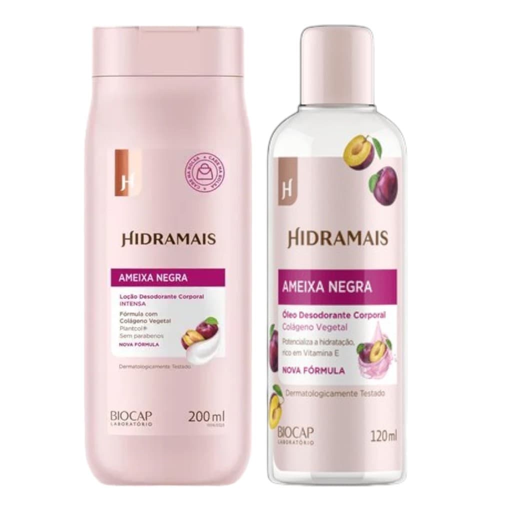 Kit Hidramais 1 Creme Corporal Ameixa Negra 200ml 1 Óleo Ameixa Negra 120ml