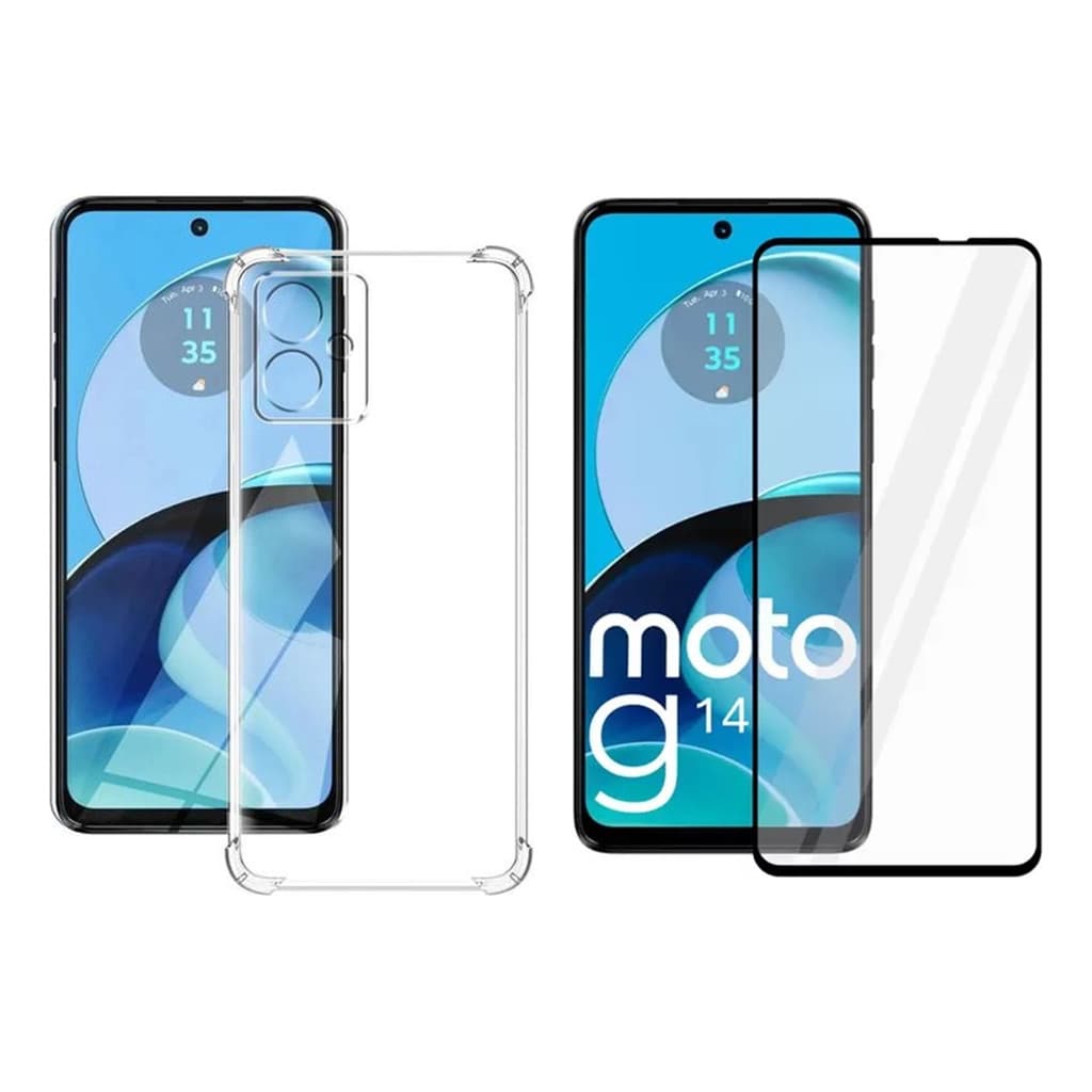 Capa Capinha Anti Impacto + Película 3d Para Motorola G14