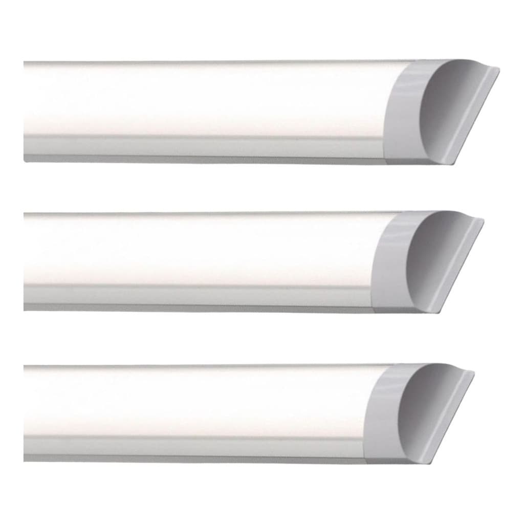 Kit 3 Luminária Slim Sobrepor Led 120cm 36w 40w - Luz Branco Frio 6500k