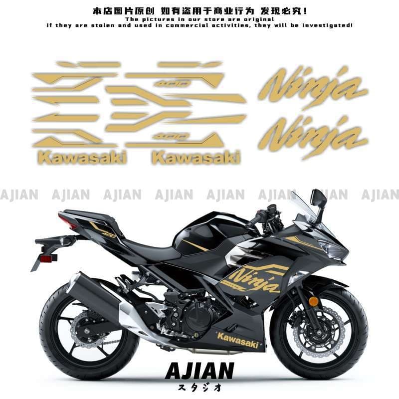 Adesivos Completos para Moto Kawasaki Ninja 400 Impermeáveis Kit de Modificação