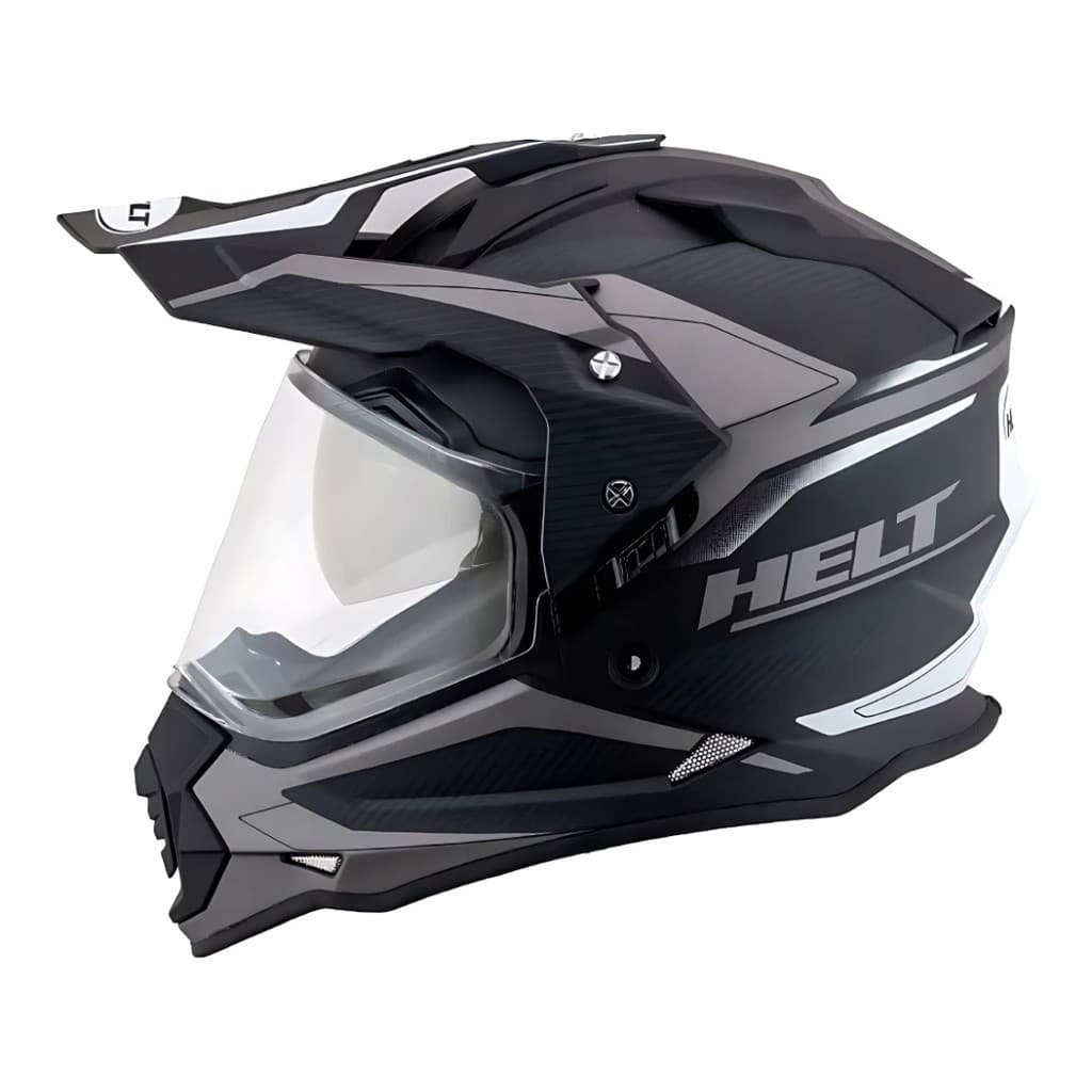 Capacete Trilha Helt Cross Vision Titaniun Com Óculos Interno