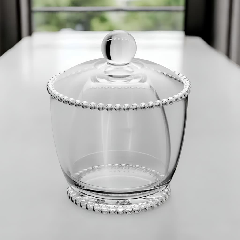Manteigueira Francesa 11cm WOLFF Cristal Pearl / Pérola / Cozinha / Manteiga Manteigueira Vidro