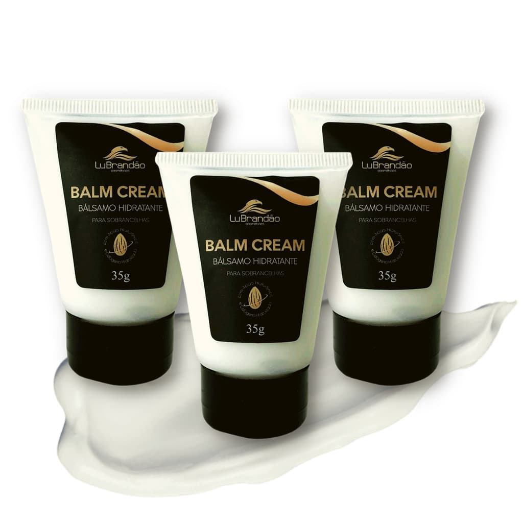 Trio Balm Cream Hidratante de Sobrancelhas Lu Brandão