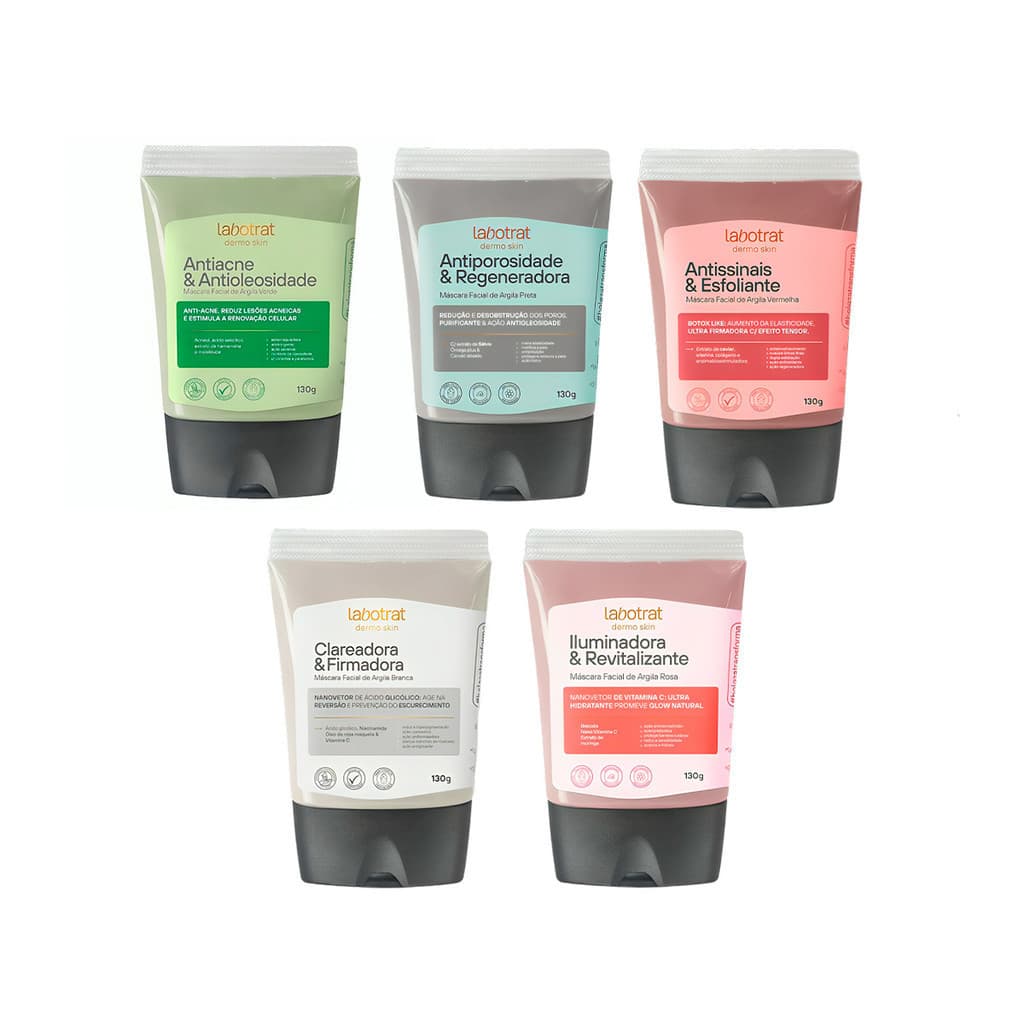Máscara Facial de Argila Labotrat 130g - Purificação e Renovação para a Pele