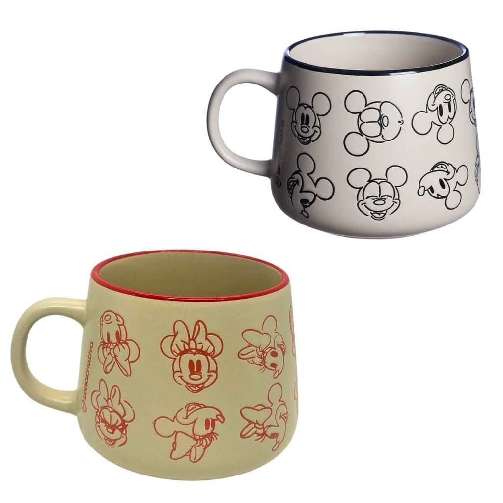 Caneca 500mL Mickey Minnie Mouse Original Disney - Zona Criativa - Em Cerâmica Xícara Café Chá