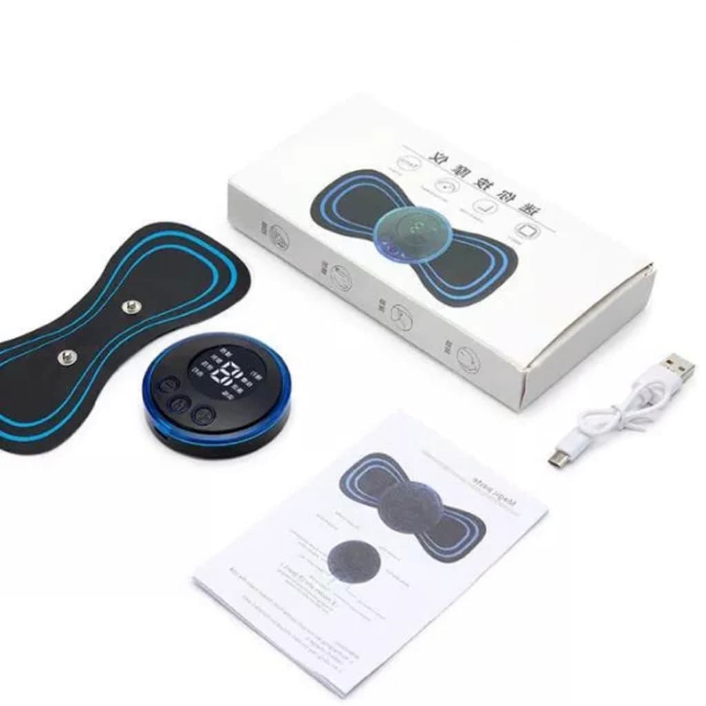 Kit 2 Peças Mini Massageador Cervical Elétrico Portátil Alivia Dores Corpo Pescoço Massagem Terapia