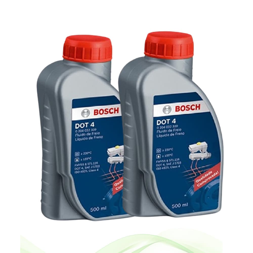 Kit 2 Fluido Oleo De Freio Dot 4 Bosch 500ml 0204032339