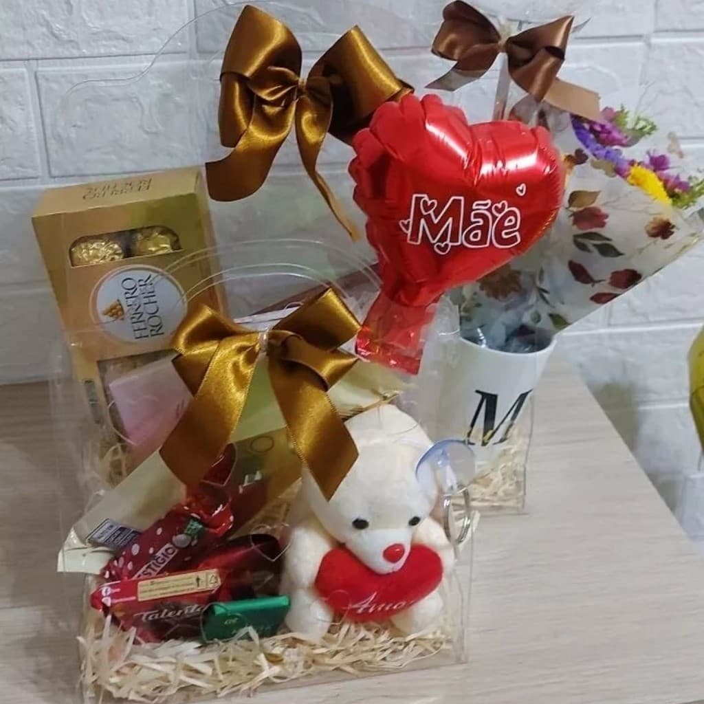 Bag Cristal Sacola Acetato Acrílico Cristal lembrancinha Presente Vinho Chocolate Personalizado P M