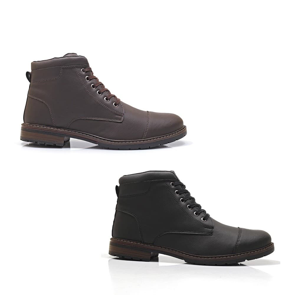 Kit 2 Pares Bota Masculina Casual Conforto Country Conforto Qualidade Dia a Dia