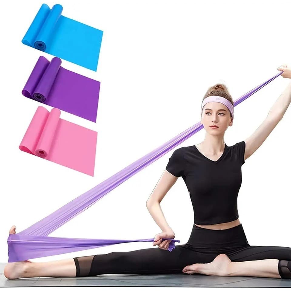 Faixa Elástica Fisioterapia Academia Para Exercícios 1,5 M Espessura 0.35MM