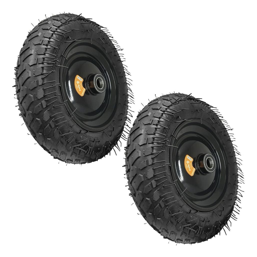 Kit 2 Roda Carrinho De Carga Mão 360kg Rolamento Esfera 25mm