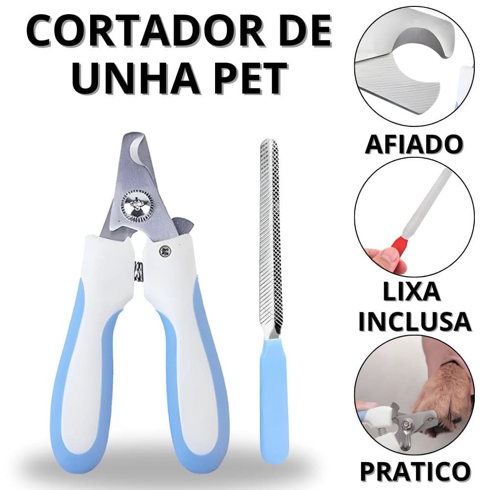 Cortador De Unha Pet Gato Alicate De Cachorro Aparador De Unhas Lixa Manual Gatos Pets PetShop