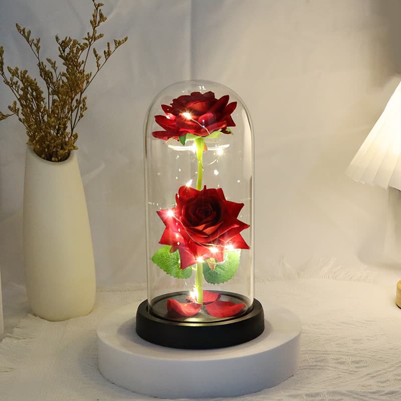Luminária Cúpula A Bela e A Fera / O Pequeno Príncipe com A Rosa Encantada G Amor Lindo Boutique