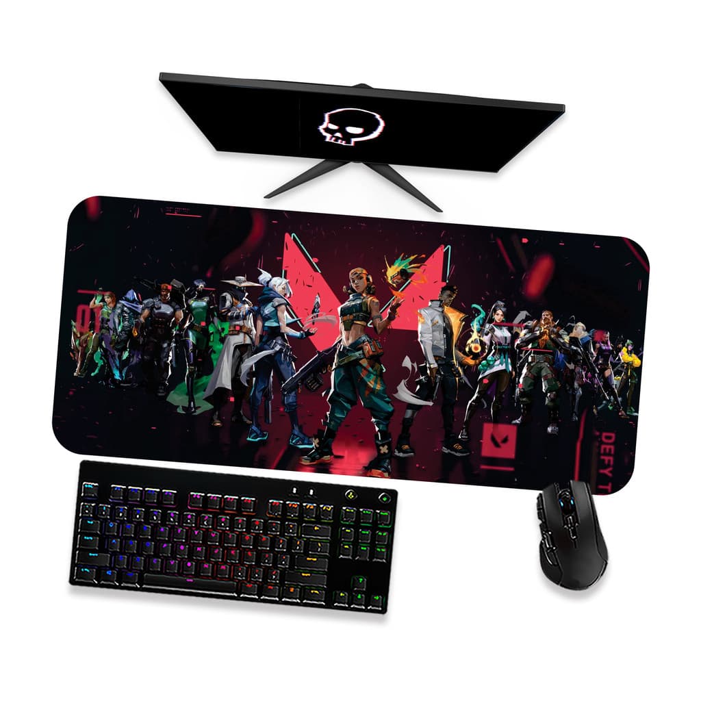 Mouse Pad Gamer Grande  MPG VALORANT  EQUIPE 2  90x40 80x40 60x40 70x30 45x40