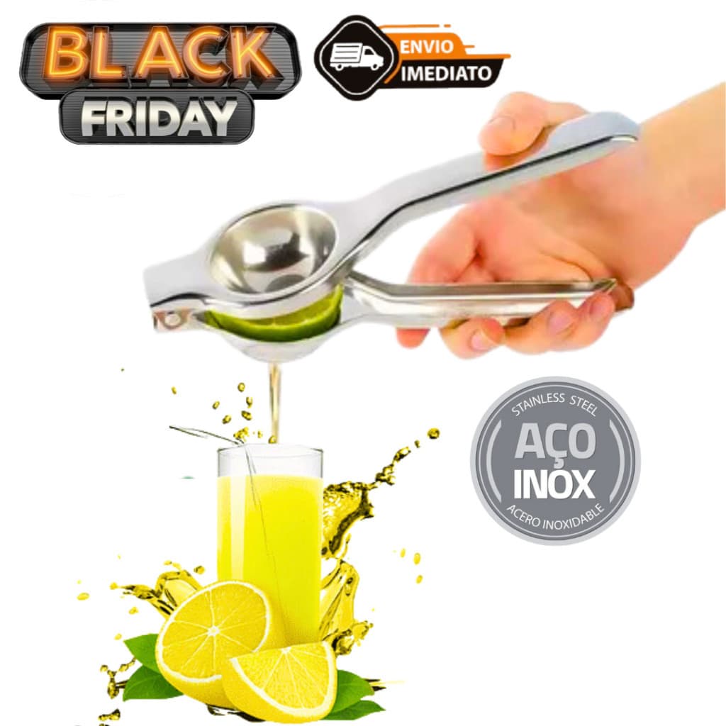 Espremedor de Limão Manual Por Pressão Portátil De Aço Inox Para Extração De Suco Sem Esforço Espremedor De Fruta