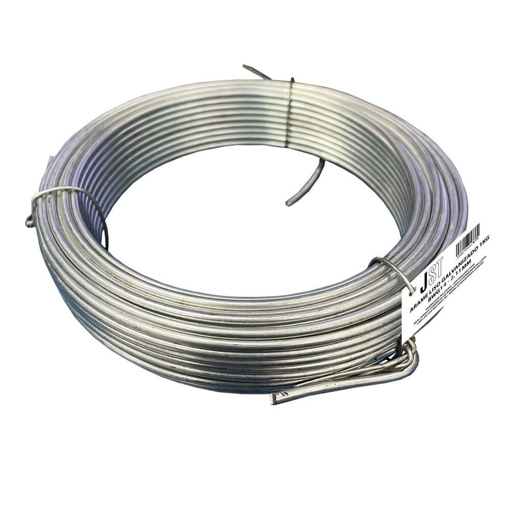Arame Liso Galvanizado - BWG14-2,11MM - 1 KG - JST