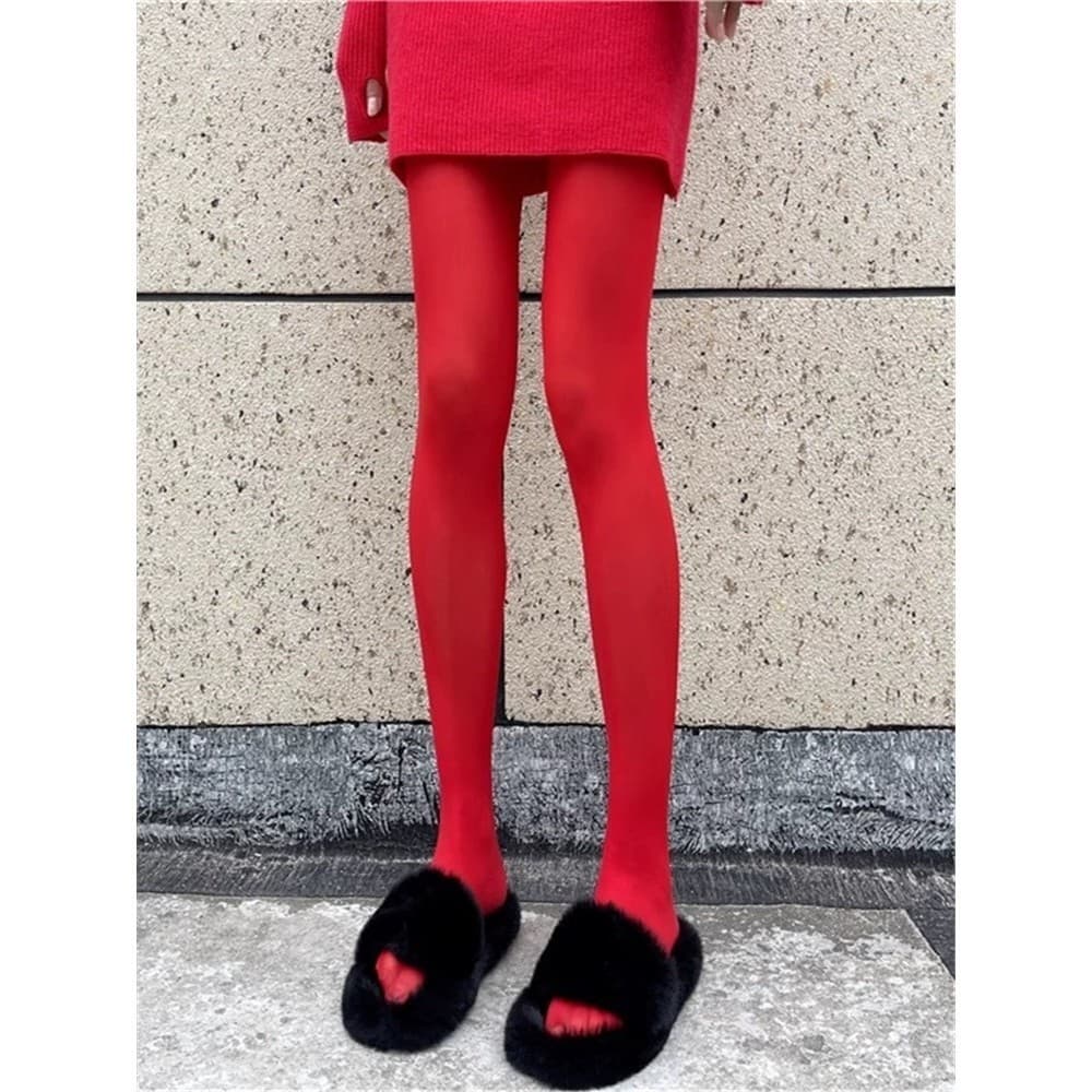 Meia calca Feminina Vermelha fio 40d