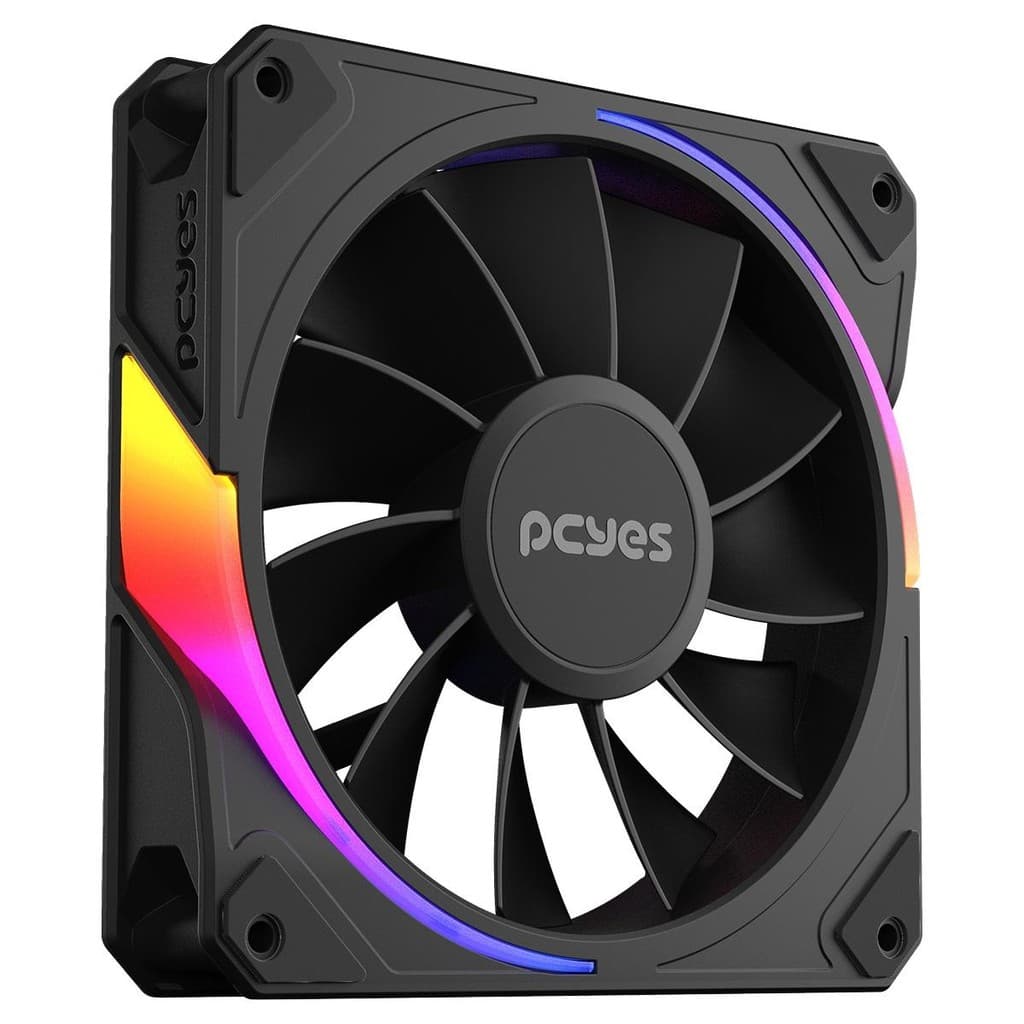 Cooler Fan Para Gabinete Sangue Frio 3 Argb Black Vulcan Reverse 120Mm Pcyes Argbrvsf3Br