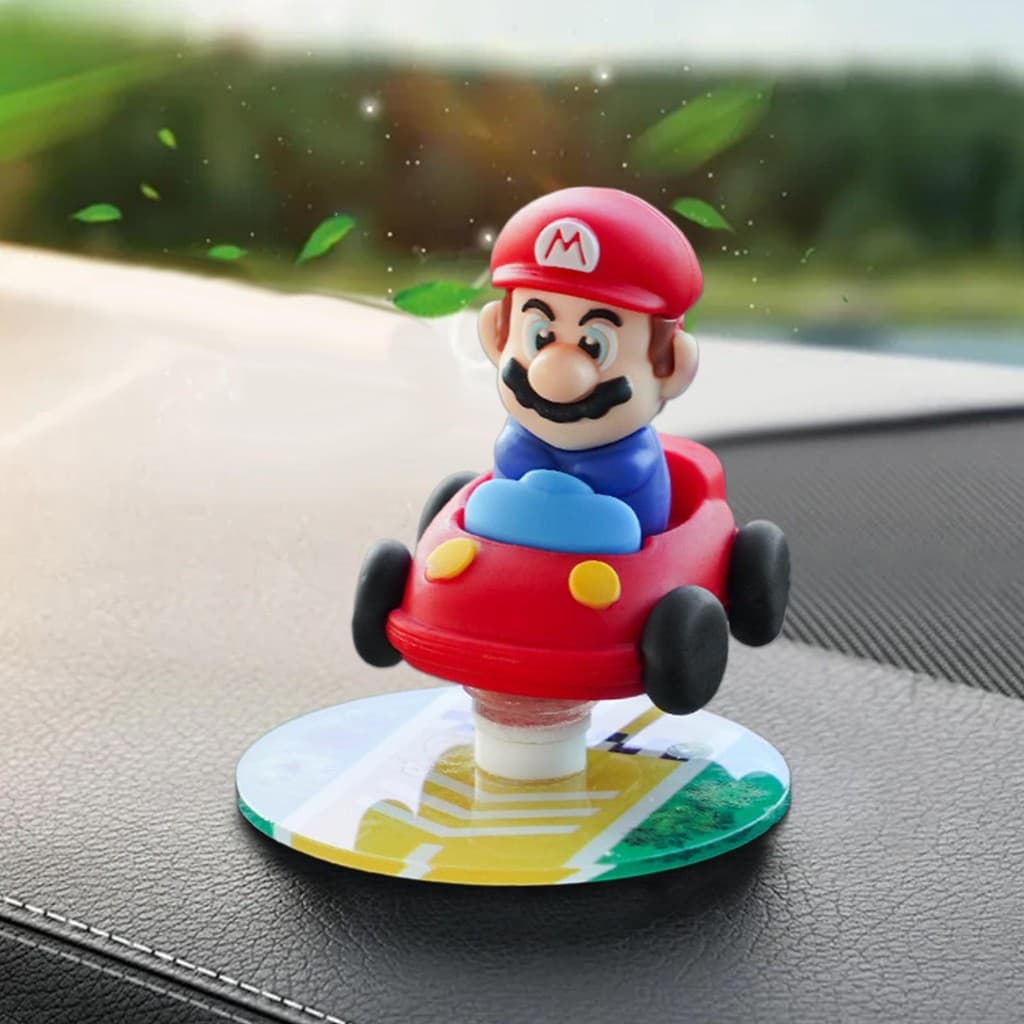 Mario Racing Drift Ornamento Dos Desenhos Animados Deriva Rotação Console Central Decoração Interior Acessórios Automóve