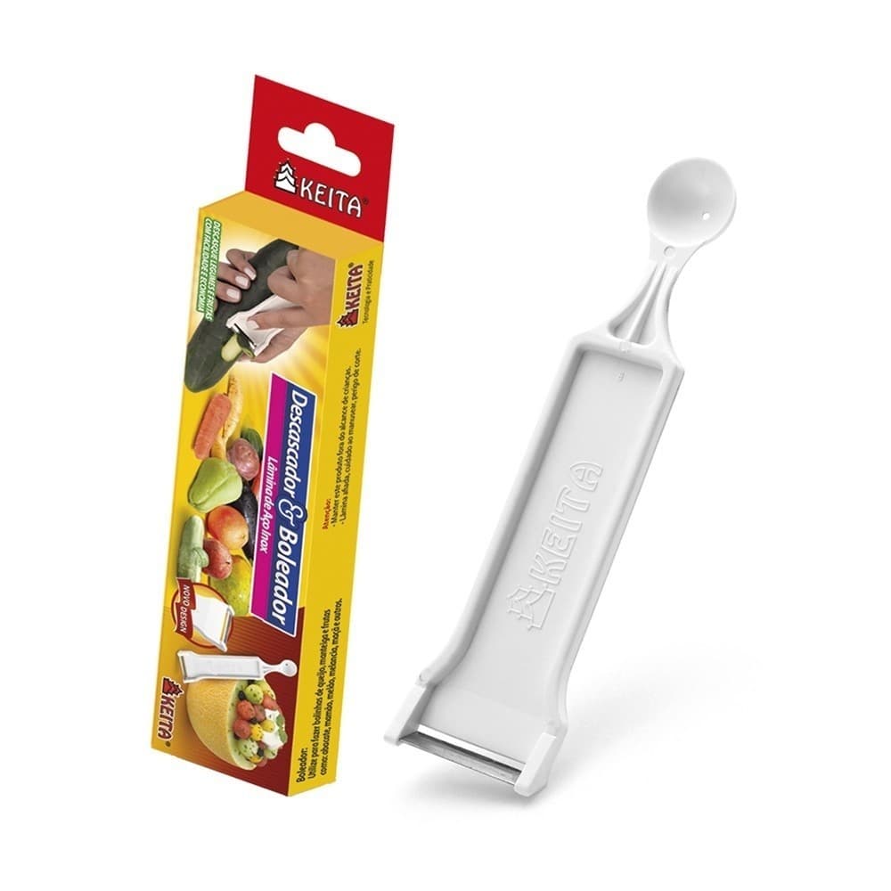 Descascador Boleador Lamina Inox Legume Fruta Plástico Corte Keita