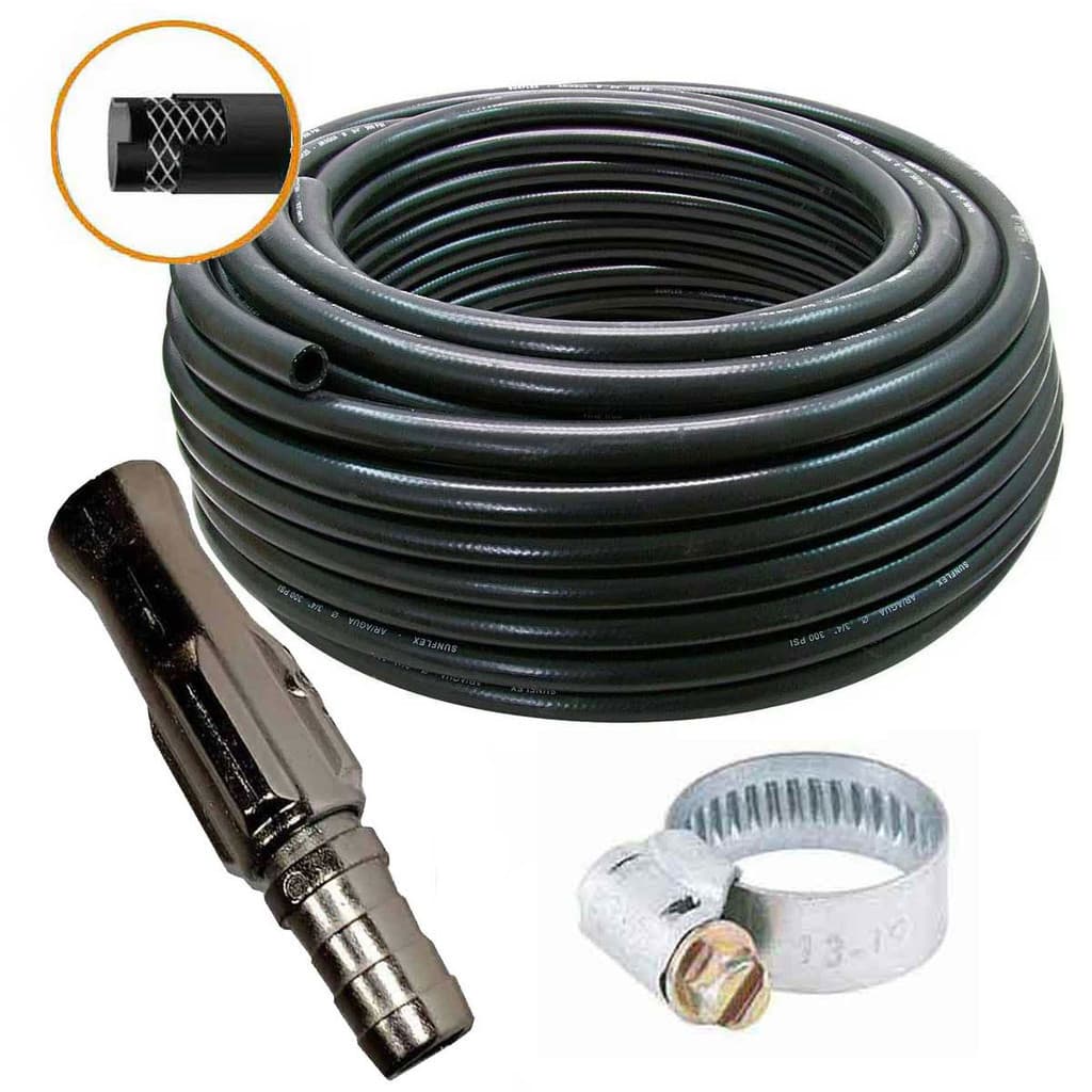 Mangueira Jardim Reforçada 1/2 300 Psi Para Água 25 metros + Esguicho Ajustável de Metal