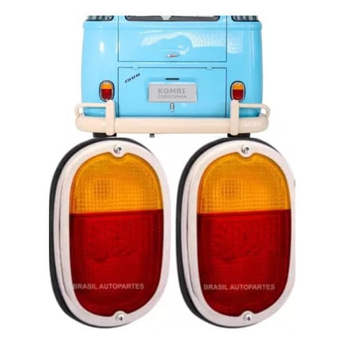 Par Lant Traseira Kombi T1 63/74 Bicolor De Ferro Completa