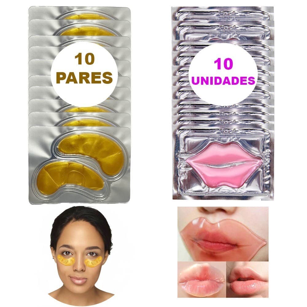 Kit 10 Hidratante Labial E 10 Pares Máscara Para Olhos
