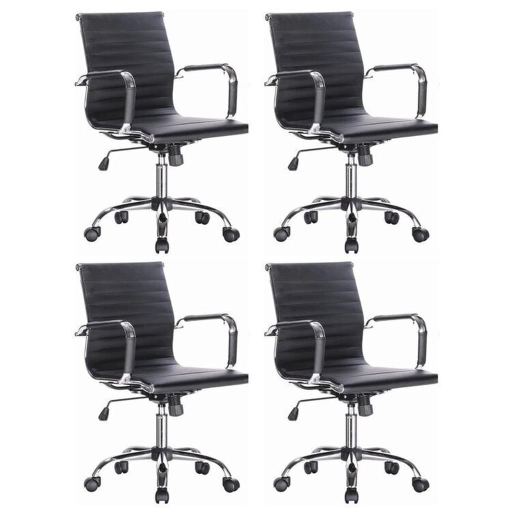 Kit 4 Cadeiras para Escritório Diretor Esteirinha Corino Office Cadeira Diretor