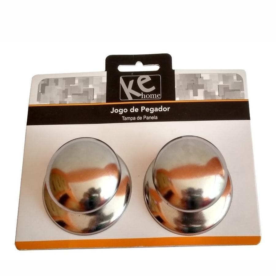 Puxador de Tampa em Inox para Panelas - Kit com 2 Peças