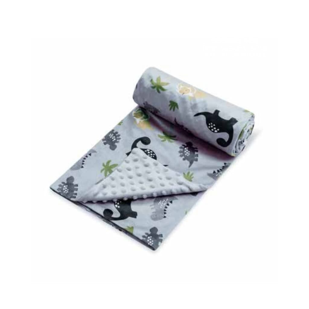 Manta Pipoquinha Estampada modelo Dinoussauro Azul REF.: 4104