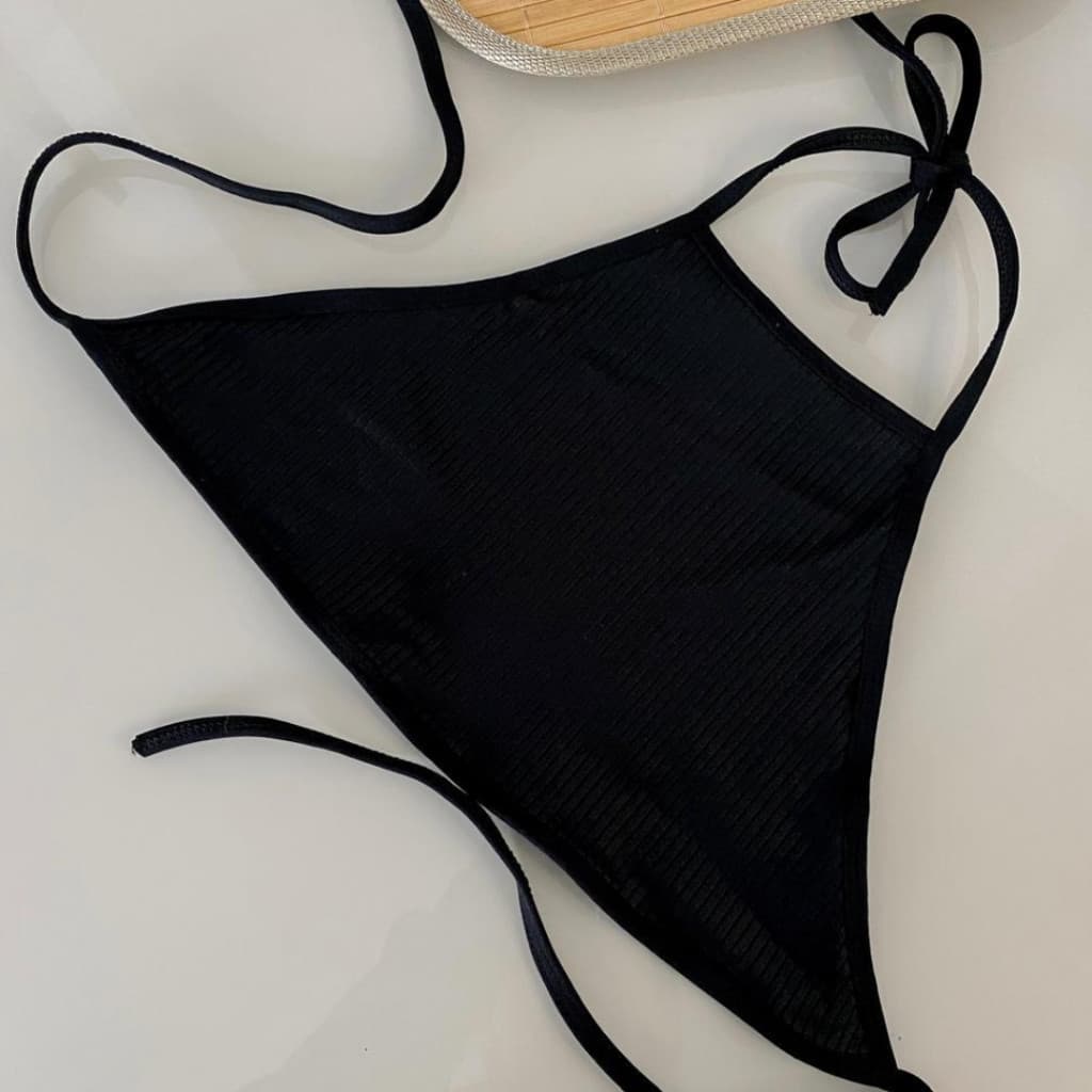Cropped Triângulo Frente Única - Suplex Feminino - Amarração Costas Nuas