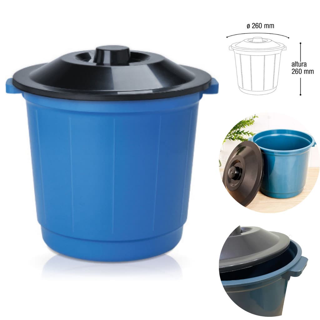 Lixeira Plástica Com Tampa Banheiro Cozinha 10 Lts C/ 1un