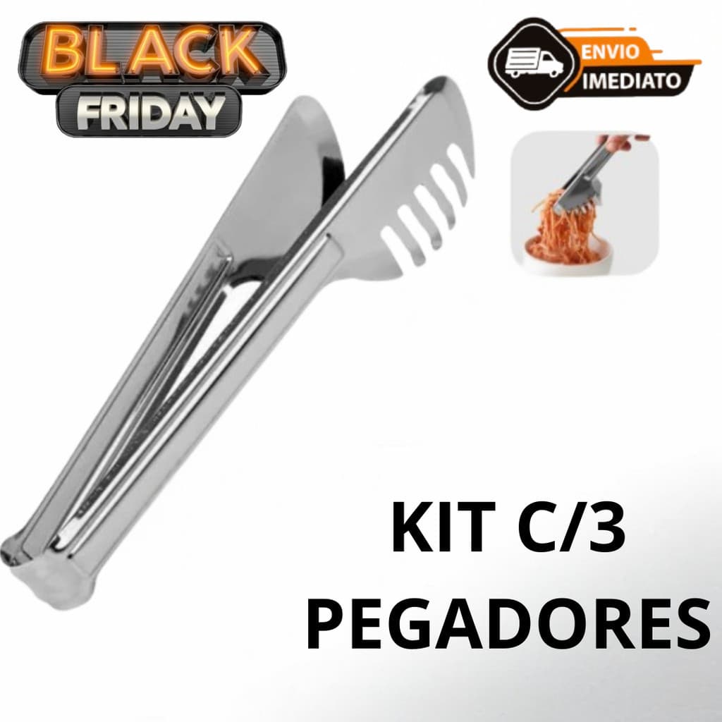 Pegador Para Salada Macarrão 20Cm Macarrão  Churrasco Massas Em Geral Para Cozinha Multiuso