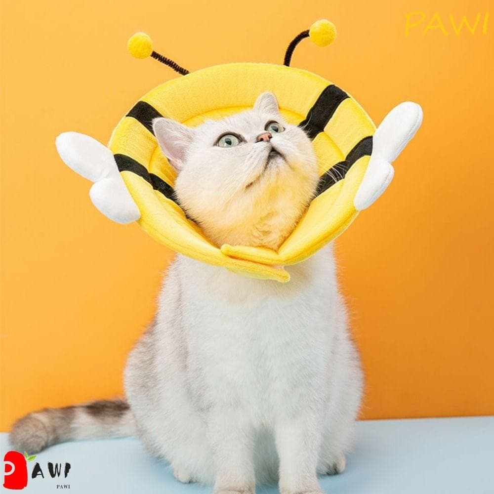 Gatos Em Forma De Abelha , Cone De Proteção Do Pescoço Cão Ajustável Anti-Mordedura Elizabeth Circle Stop Licking
