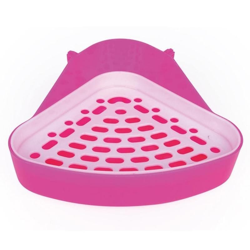 Banheiro Triangular Para Coelho Mundo Roedor - ROSA