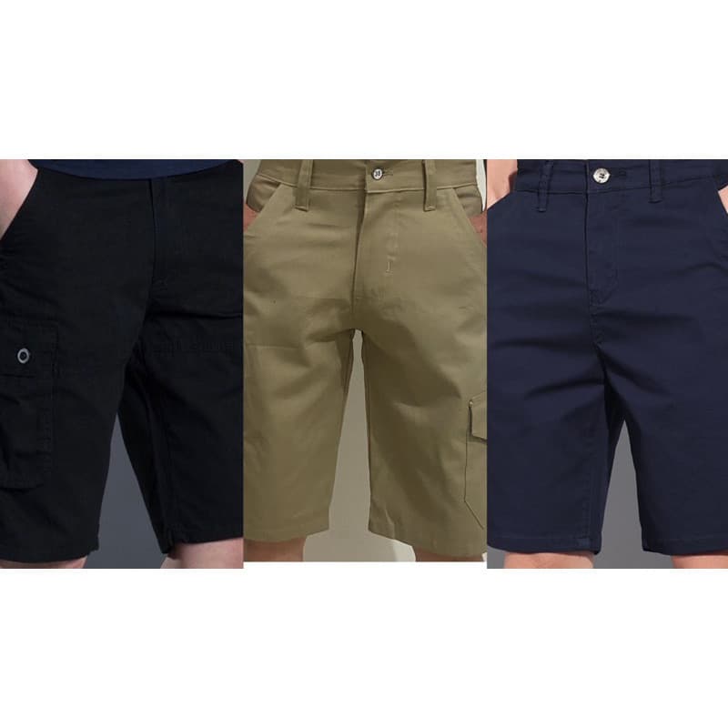Kit 3  bermuda masculina Cargo brim