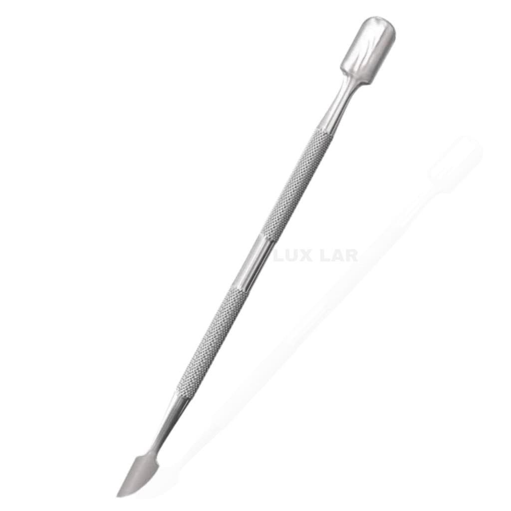 Empurrador Raspador de Cutícula Inox Profissional Espátula Dupla Pé Mão