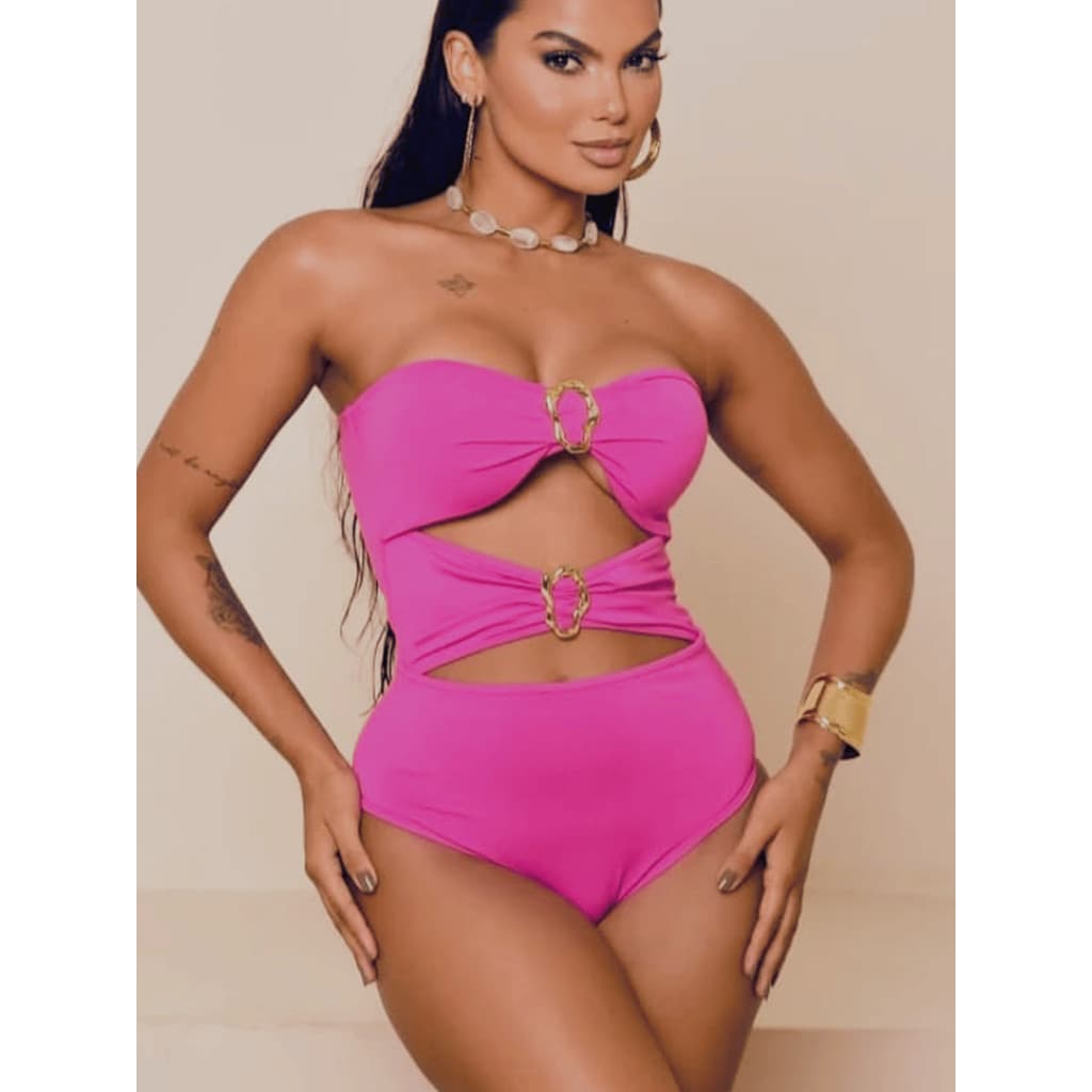 Body Canelado Fivela Organica Abertura Must have Verão Body Feminino Recortes Fashion