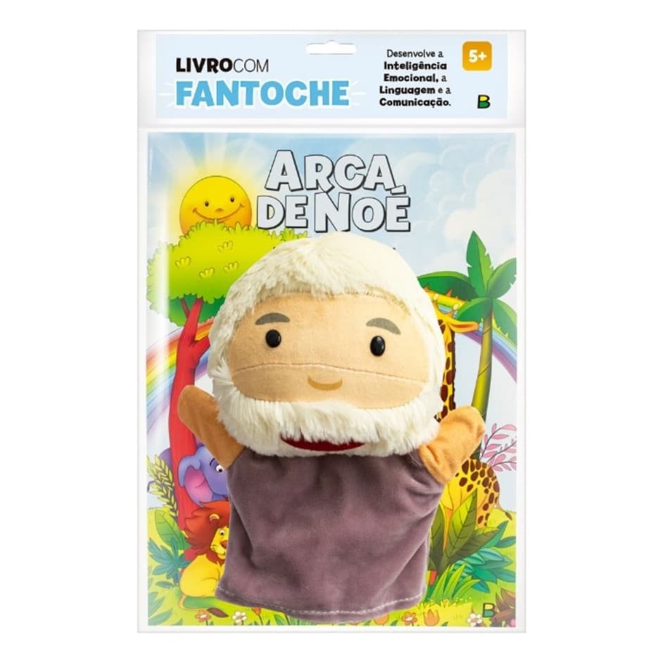 Livro Infantil C/ Fantoche Interativo E Sensorial Arca De Noe Historia Biblica Principios E Valores Cristaos - Todolivro