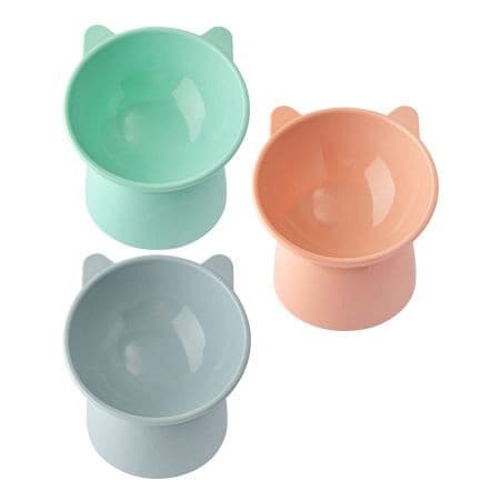 Kit Comedouro + Bebedouro Colorida Tigela Ração Gato Pet