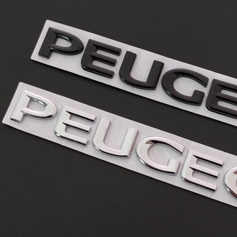 Estilo Do Carro De Metal Emblema Traseiro Da Cauda Etiqueta Para Peugeot 206 307 308 3008 207 208 407 508 2008 5008 107