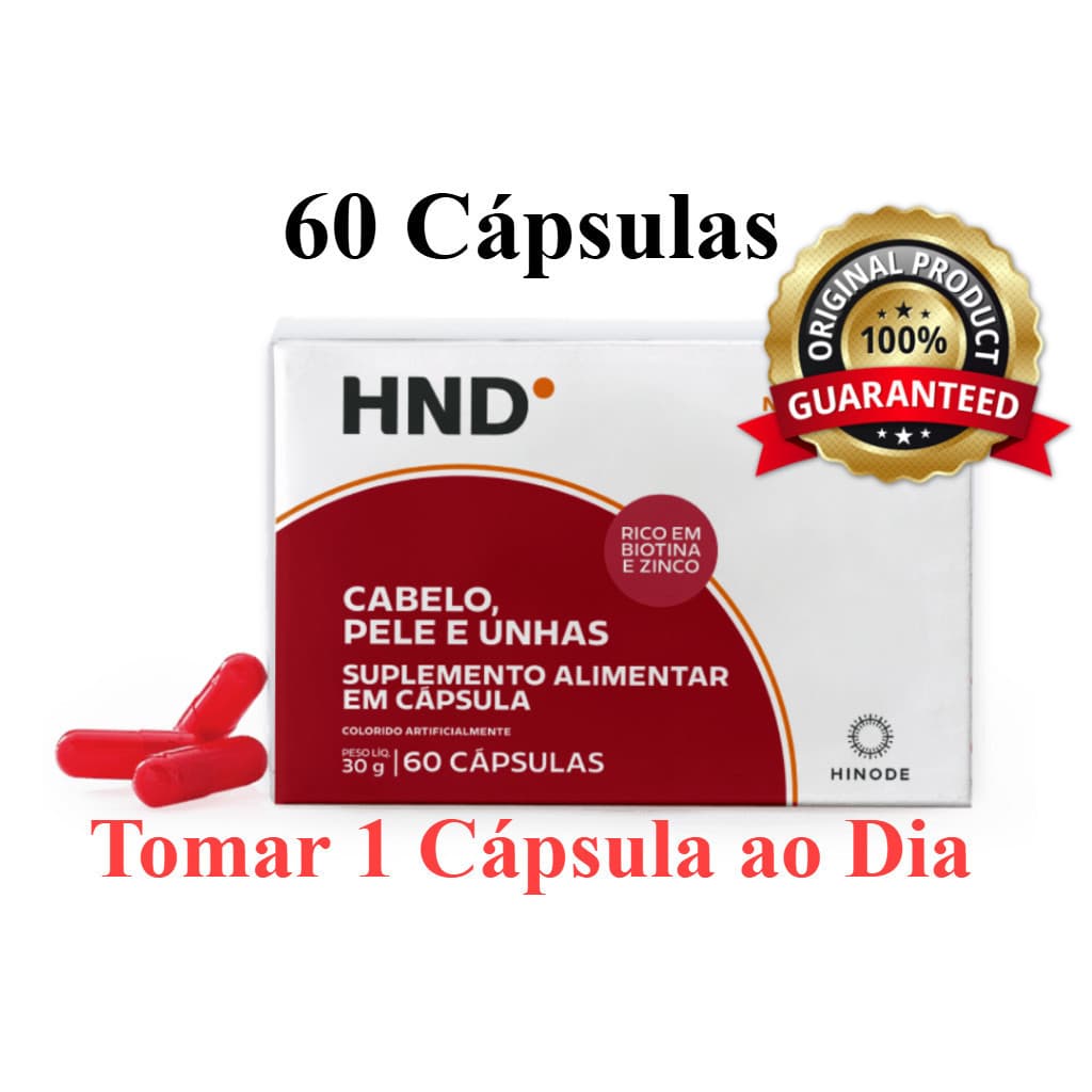 Suplemento Alimentar Vitaminas para Cabelo, Pele e Unhas Hinode - 60 Capsulas