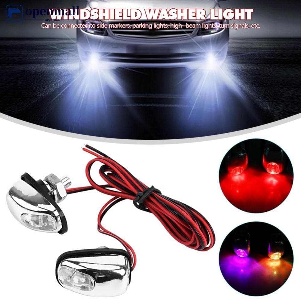 openmall 2Pcs Universal Car Lâmpada LED Limpadora De Pára-Brisas Automático Lavadora De Bico De Jato De Água U4Y3