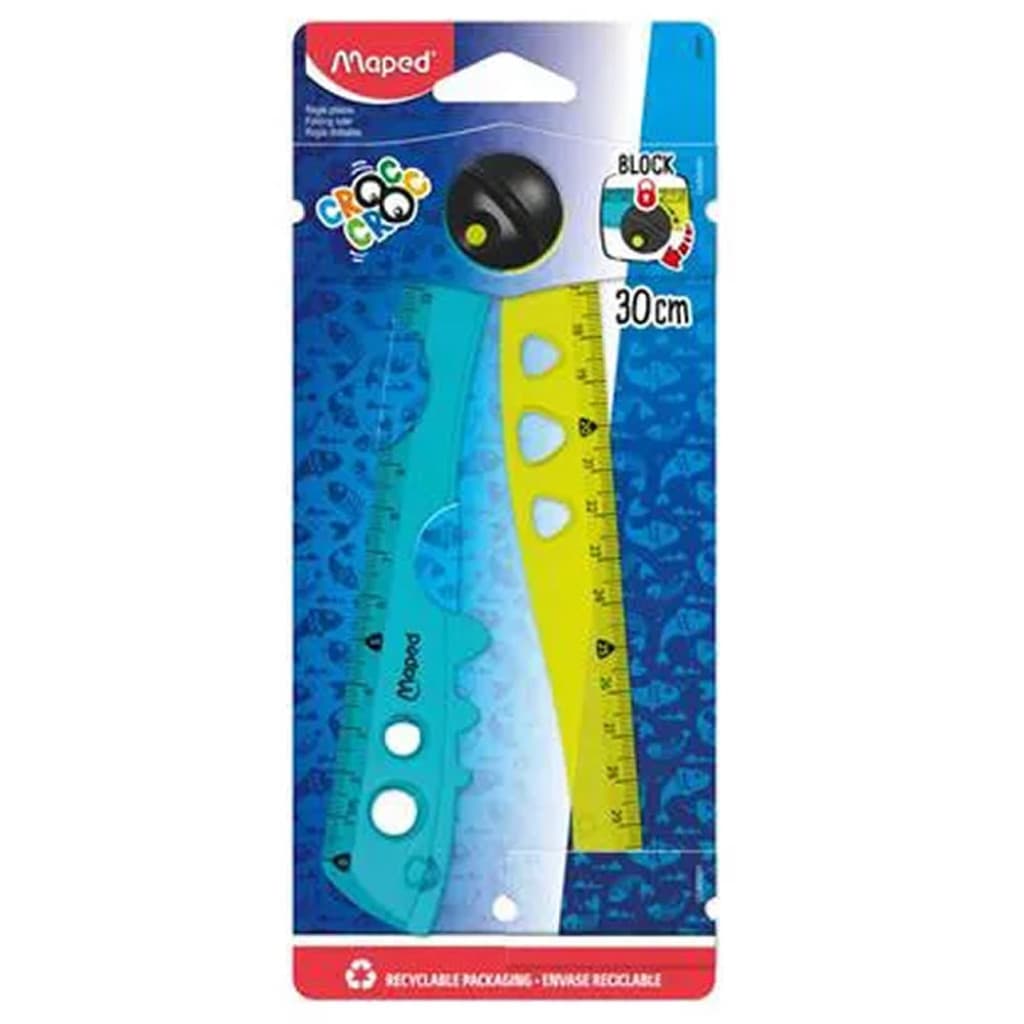 REGUA DOBRAVEL 15 E 30 CM CROC CRO BLISTER - UNITÁRIO