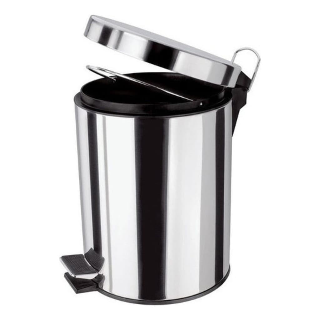 Lixeira Aço Inox Clink 5L Cesto Removível E Pedal Para Casa Escritório Banheiro Cozinha