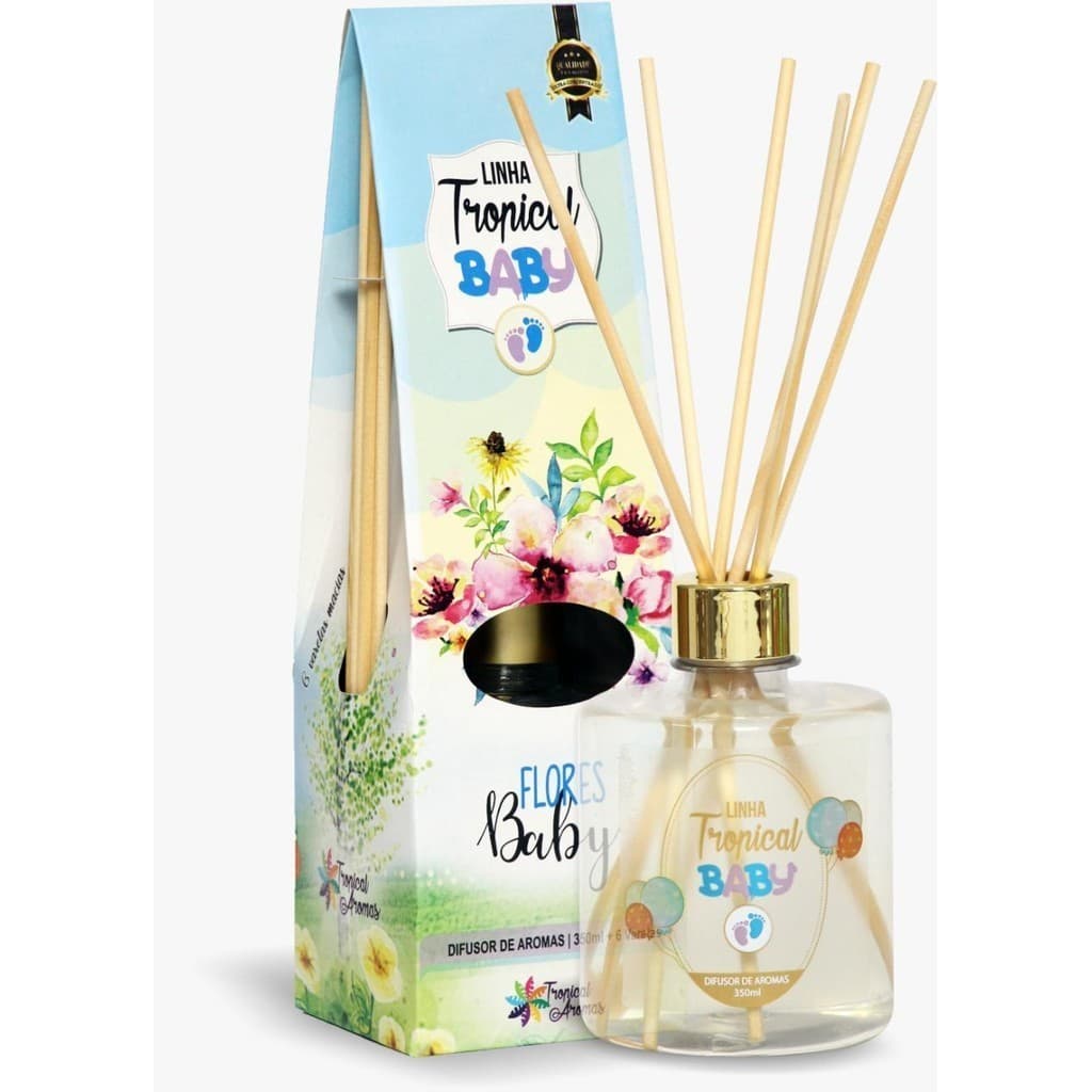 Difusor de Luxo Aromatizador Ambiente Flores Baby 350ml Tropical Aromas