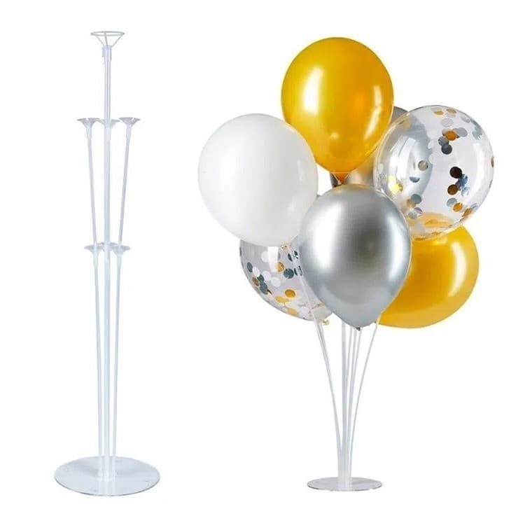 1 Suporte Balaão c/7 Haste Suporte Para Bexiga 70cm Enfeite De Festa, eventos, casamento