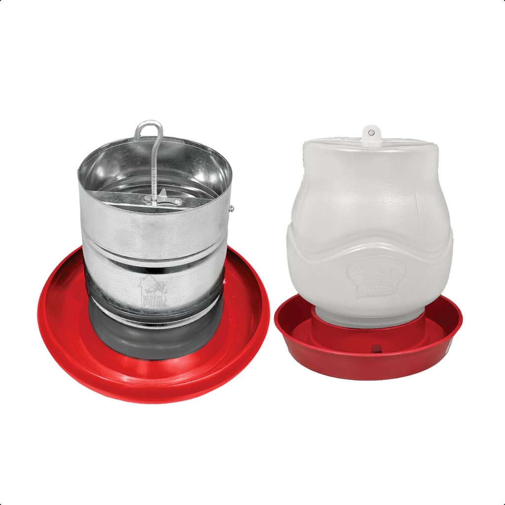 Kit Comedouro Tubular 3kg e Bebedouro Rosca 2LPara Aves
