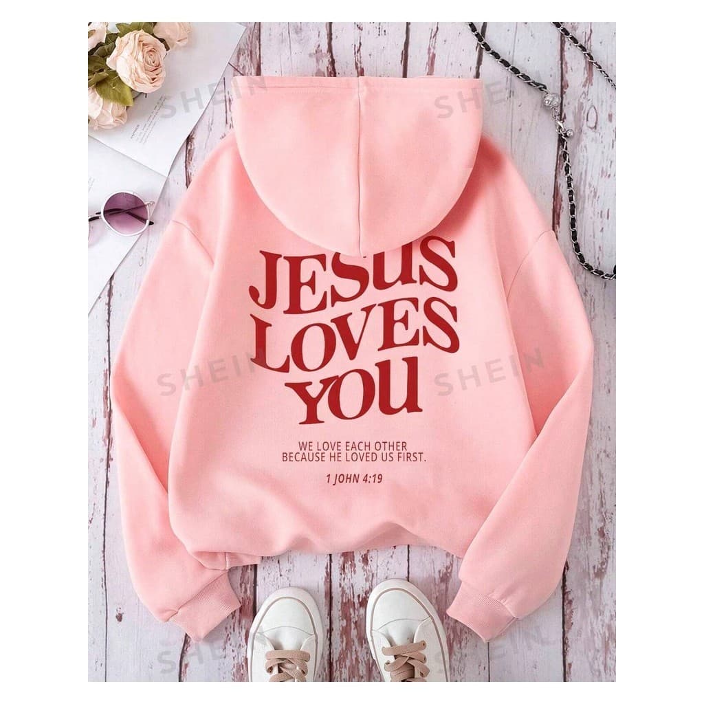 Blusa Moletom Unissex Casado Com Capuz Feminino Masculino Jesus Ama Você