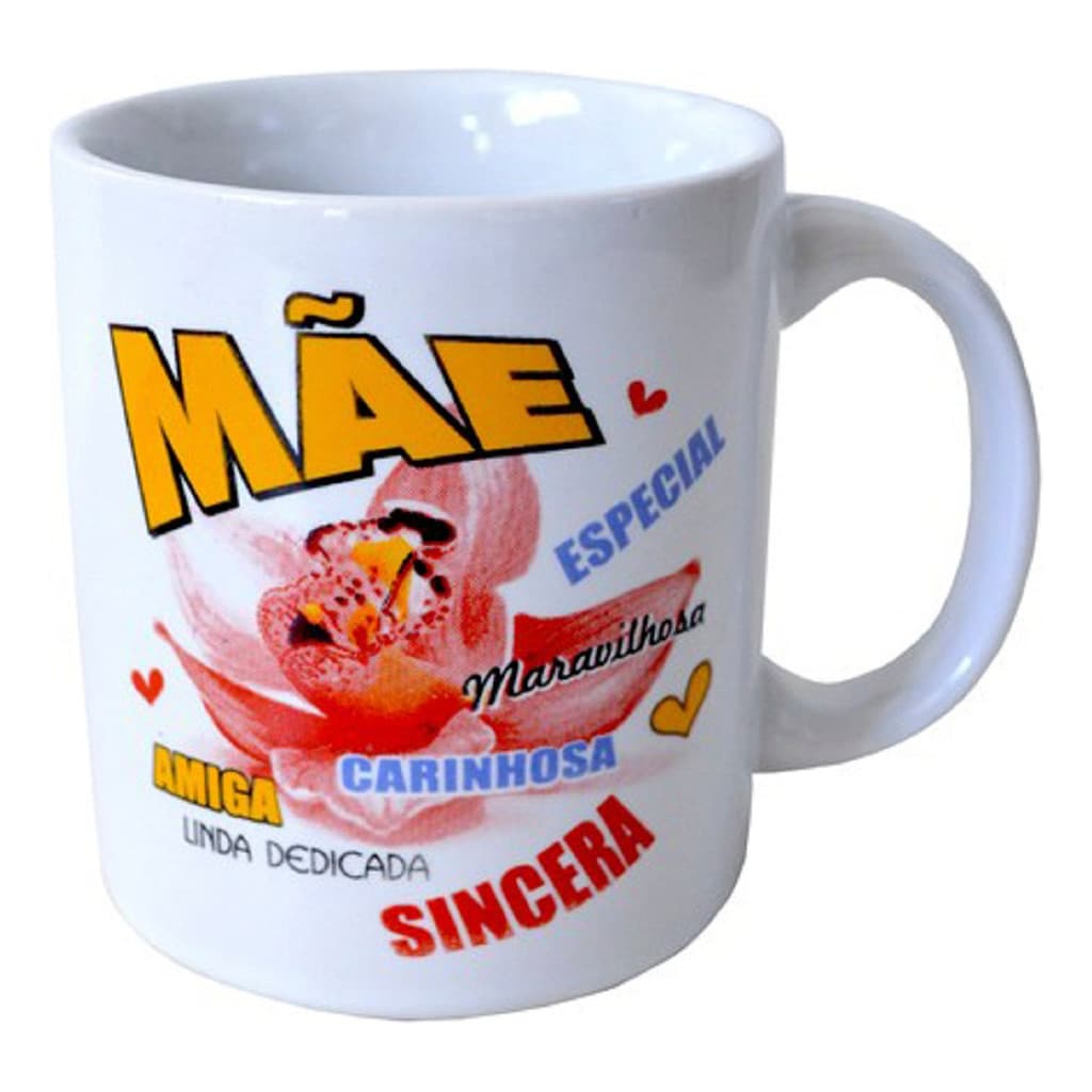 Caneca Ceramica Persoalizada Com Frase Dia Das Mães 280ml